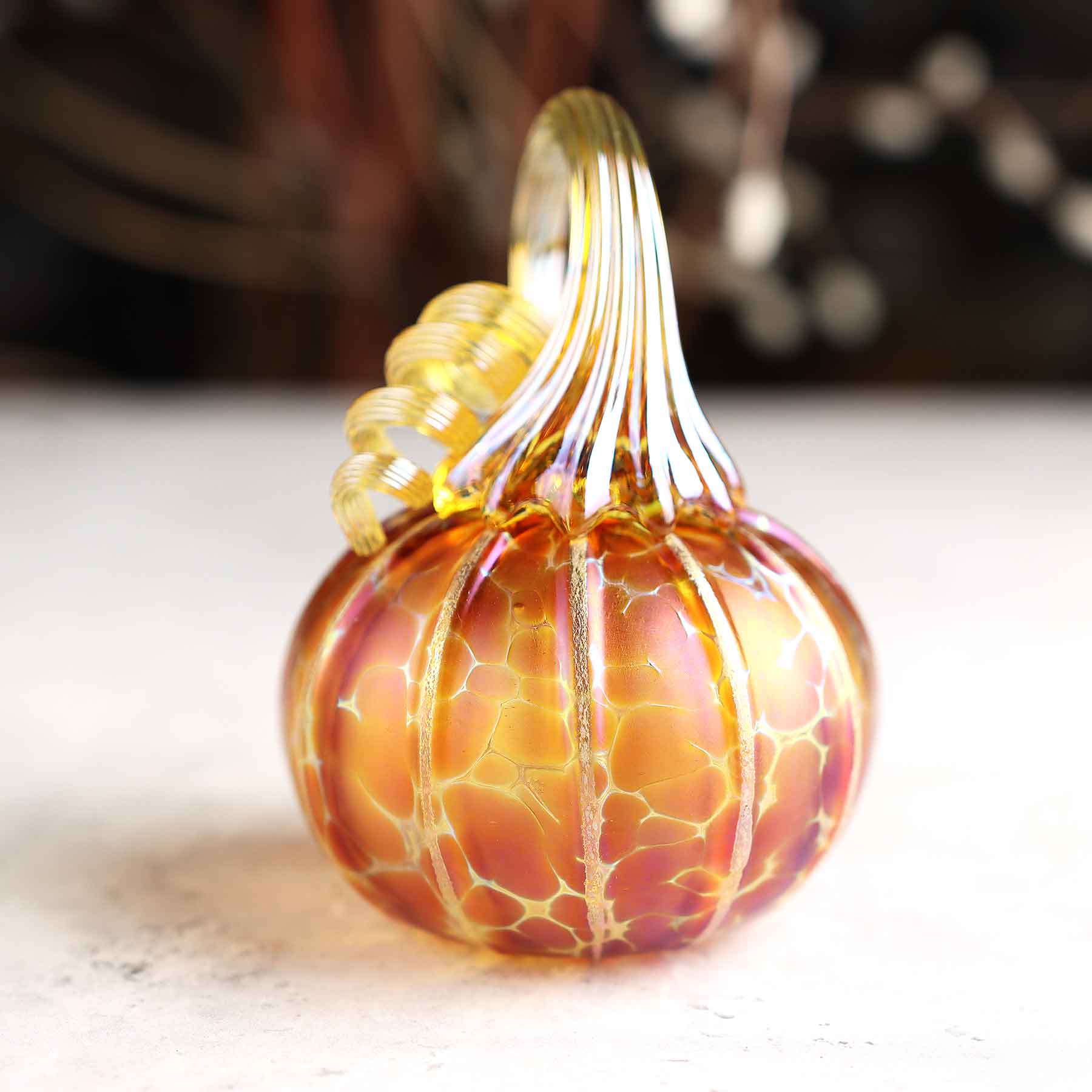 Gold Ruby Tilted Pumpkin