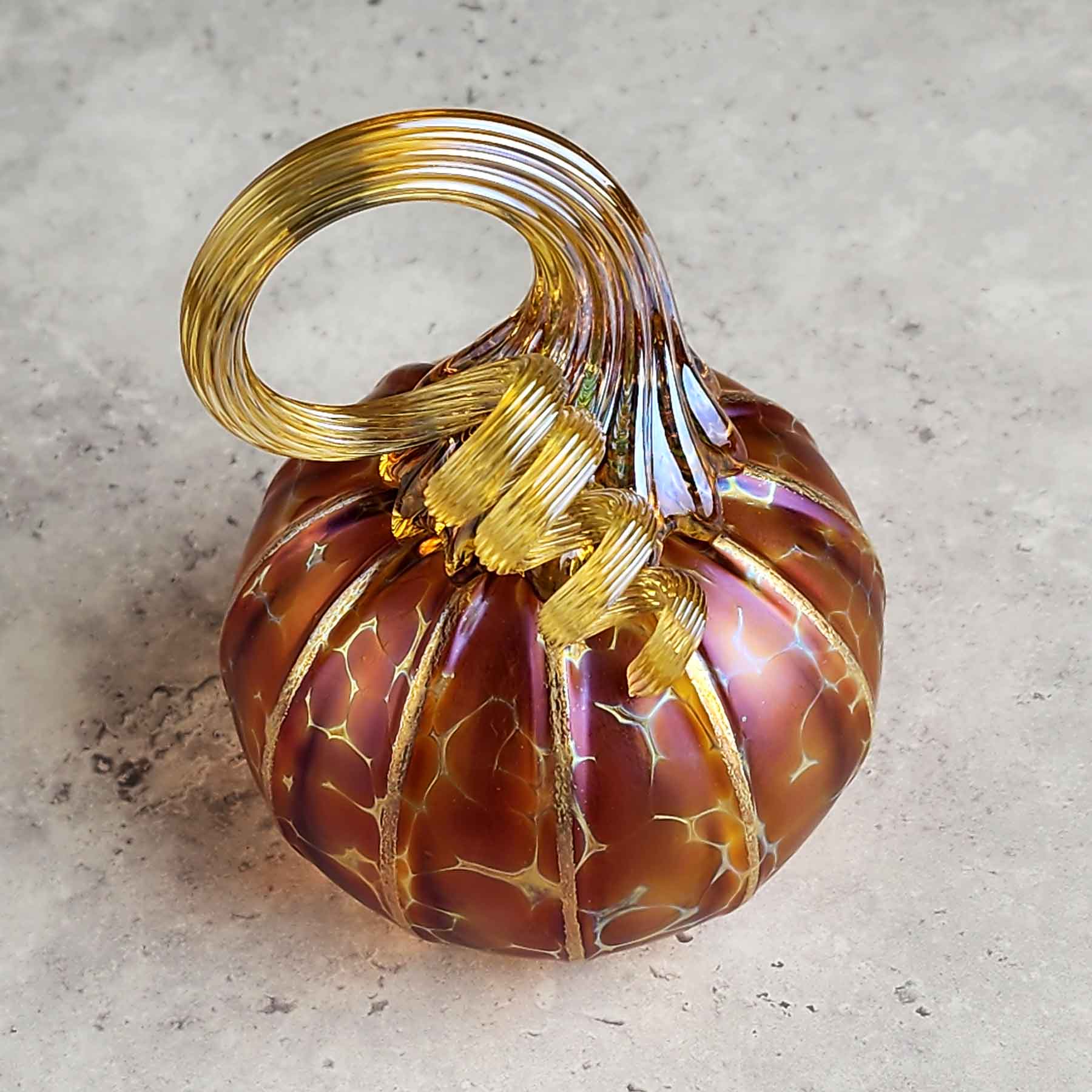Gold Ruby Tilted Pumpkin