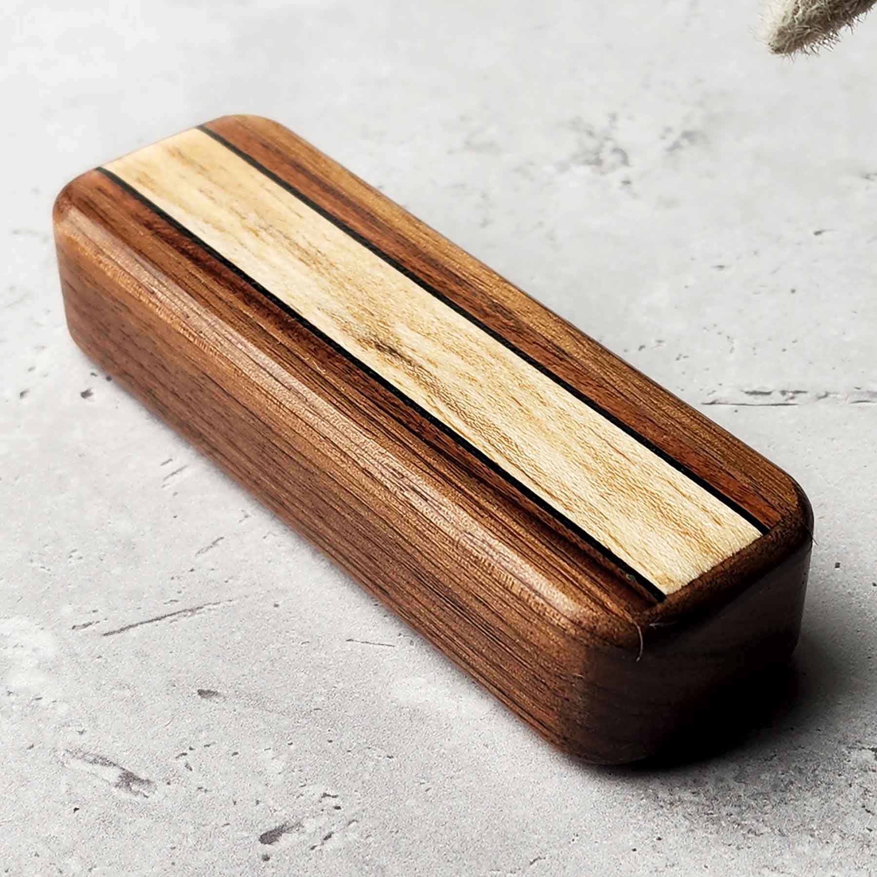4" Narrow Walnut- Spalted Maple Inlay