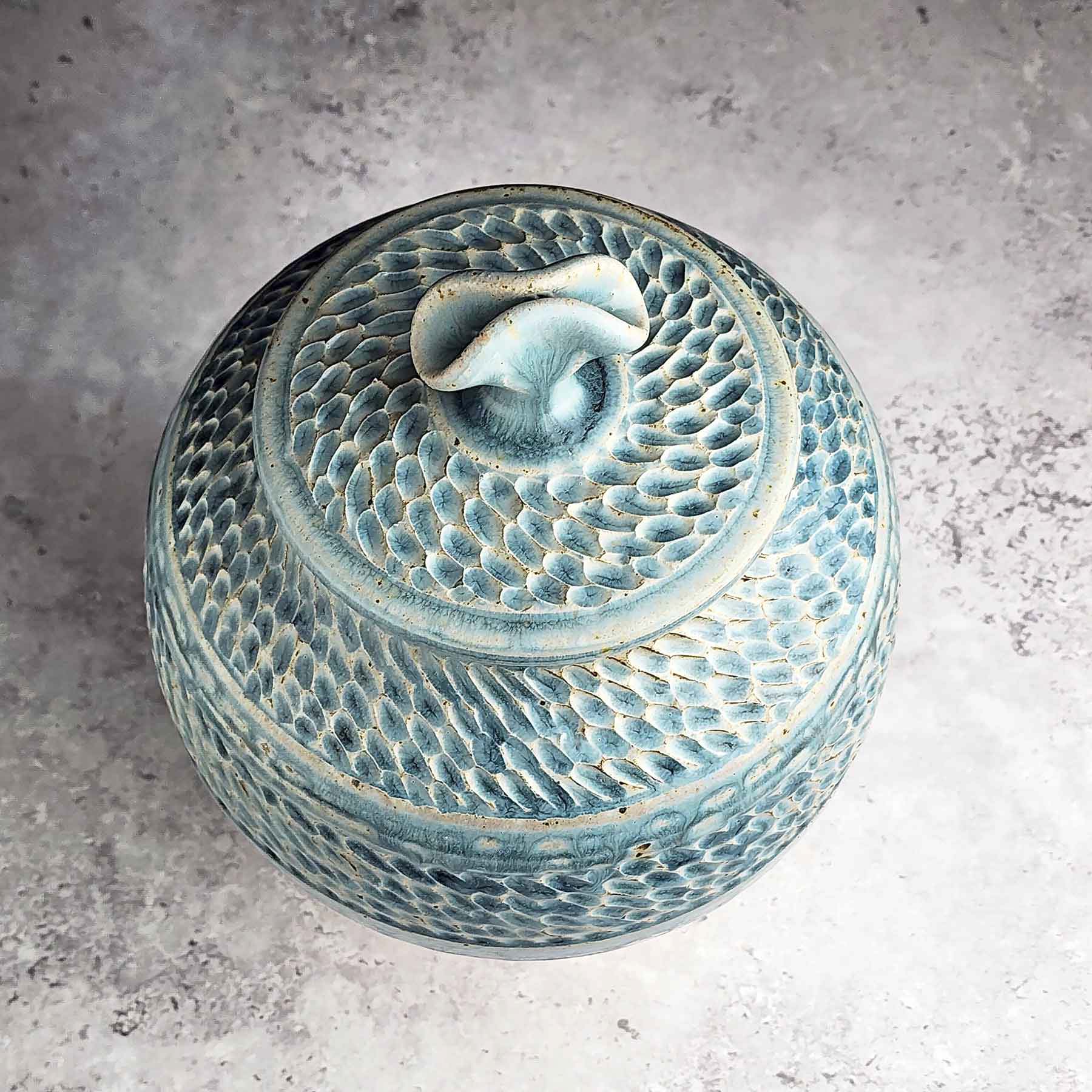 Light Blue Ash Lidded Jar