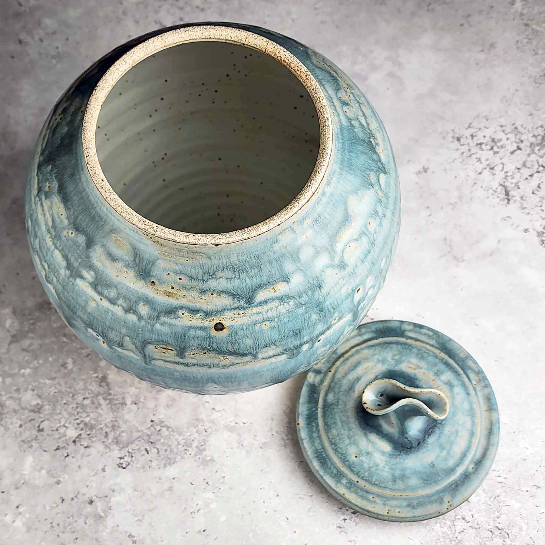 Light Blue Ash Lidded Jar