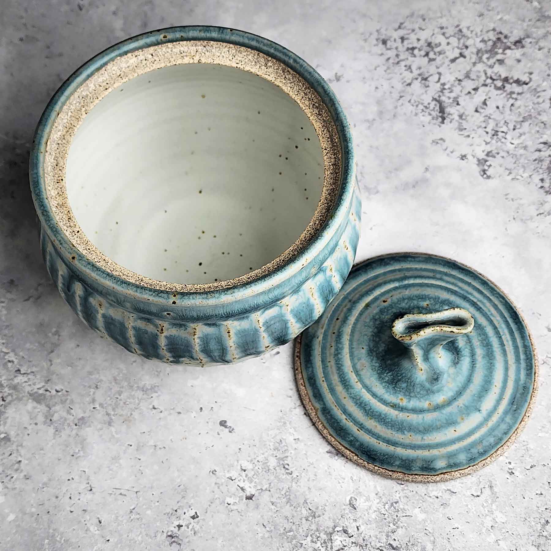 Light Blue Ash Lidded Jar