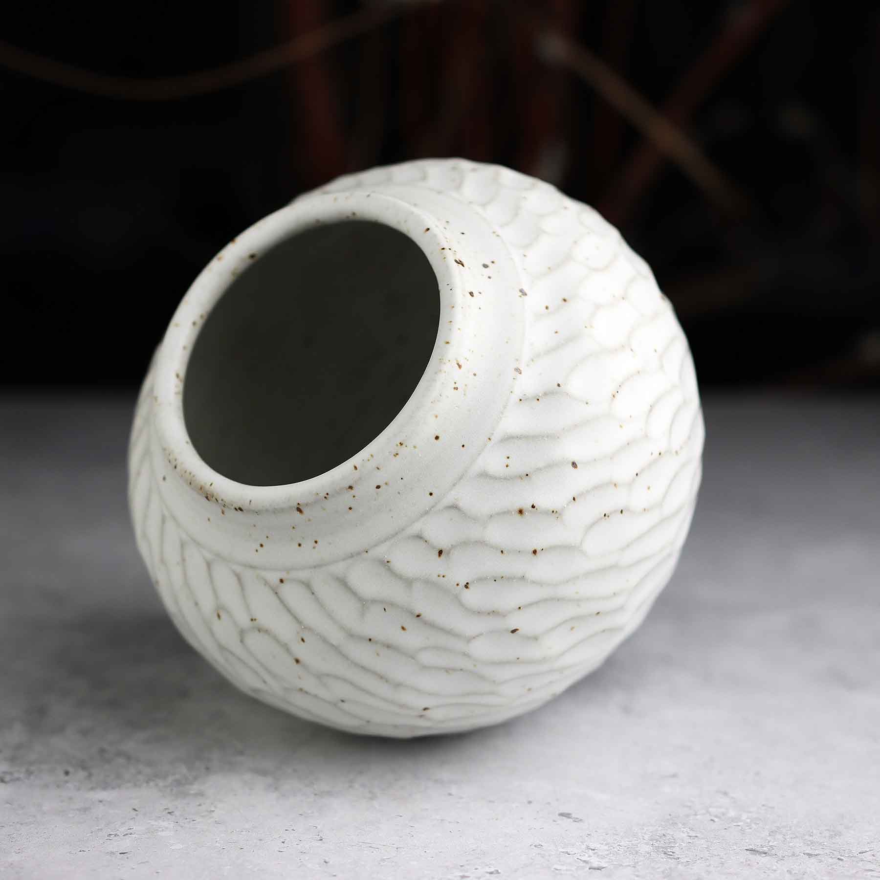 Scalloped Belly Vase; WH