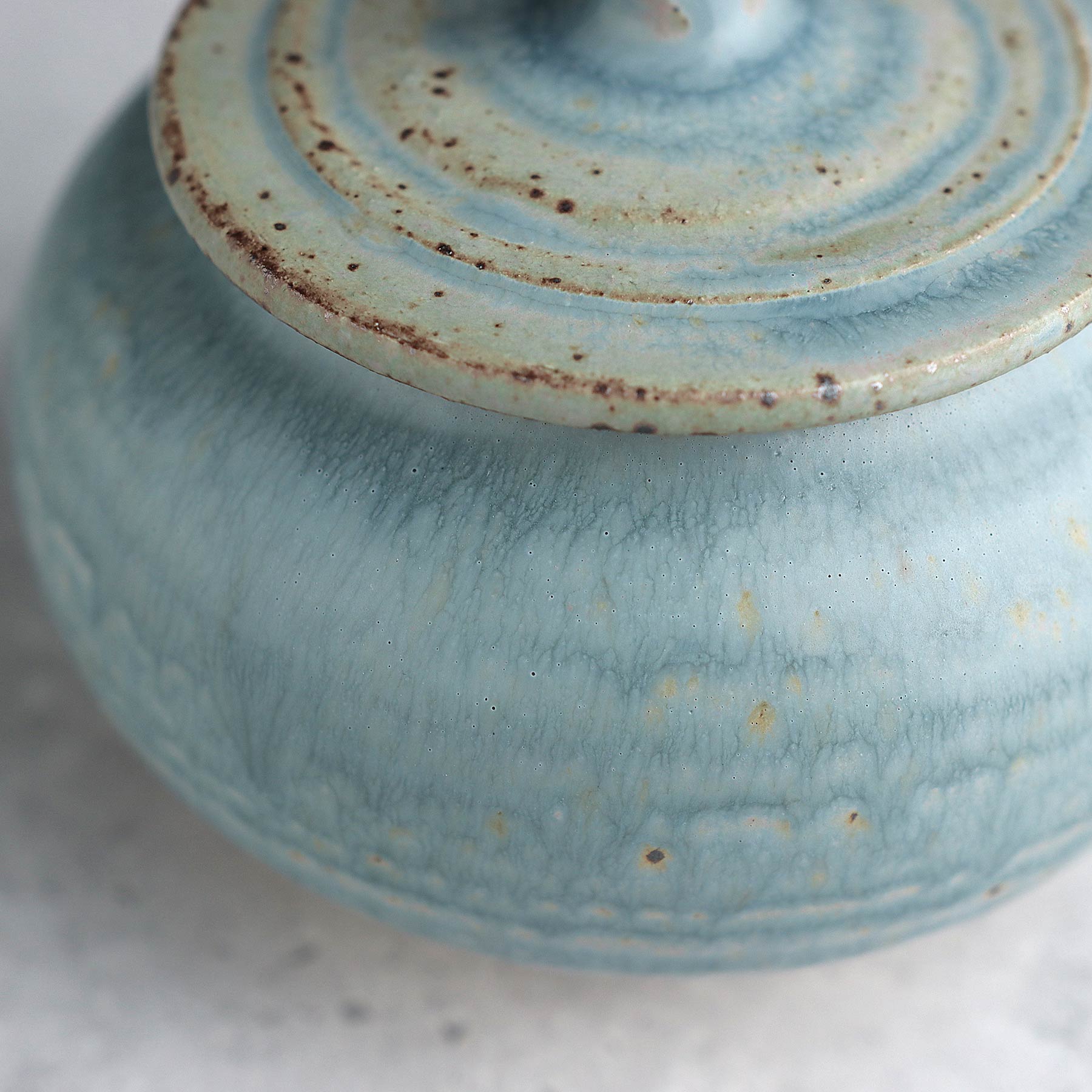 Small Belly Jar in Light Blue Ash