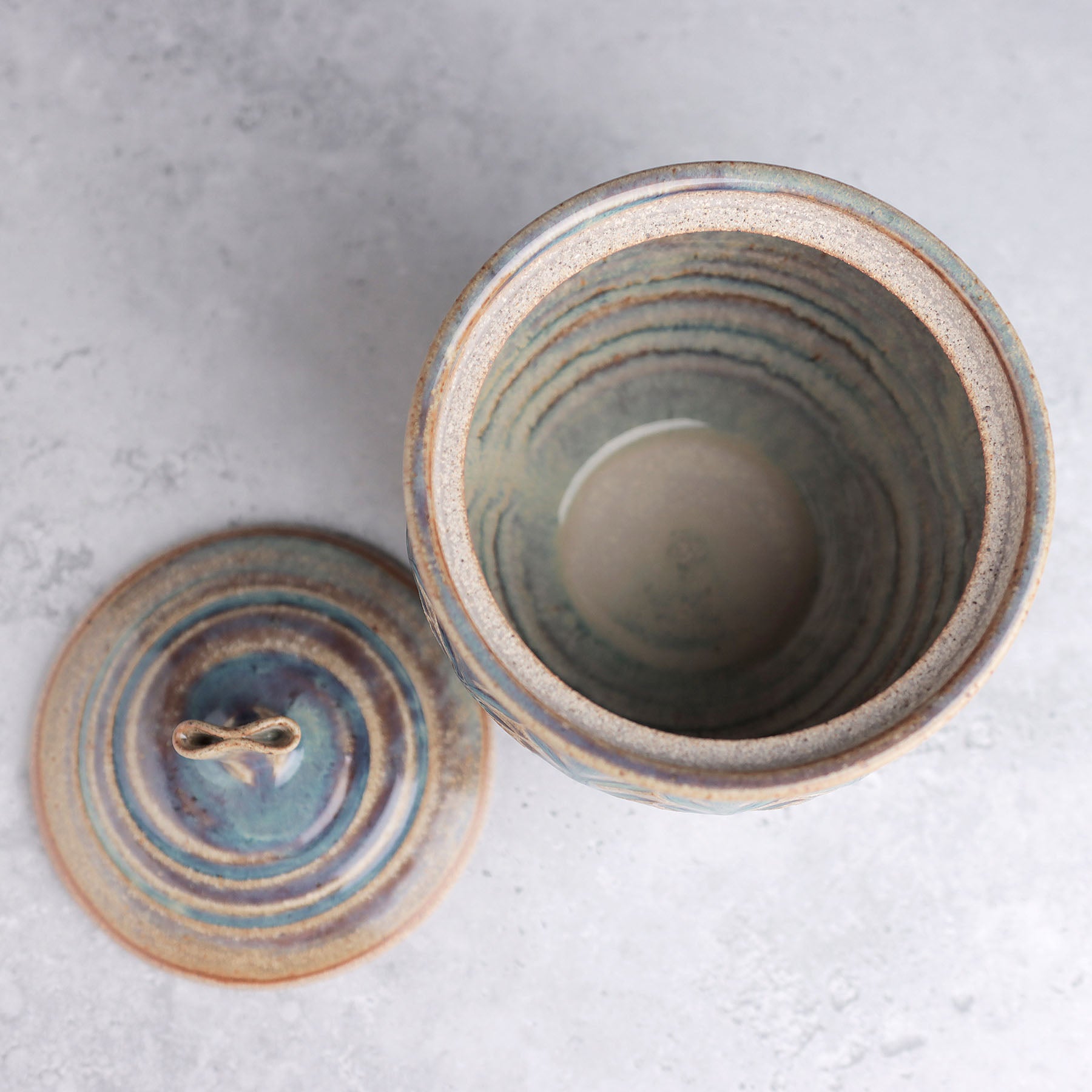 Medium Herringbone Jar in Ochre