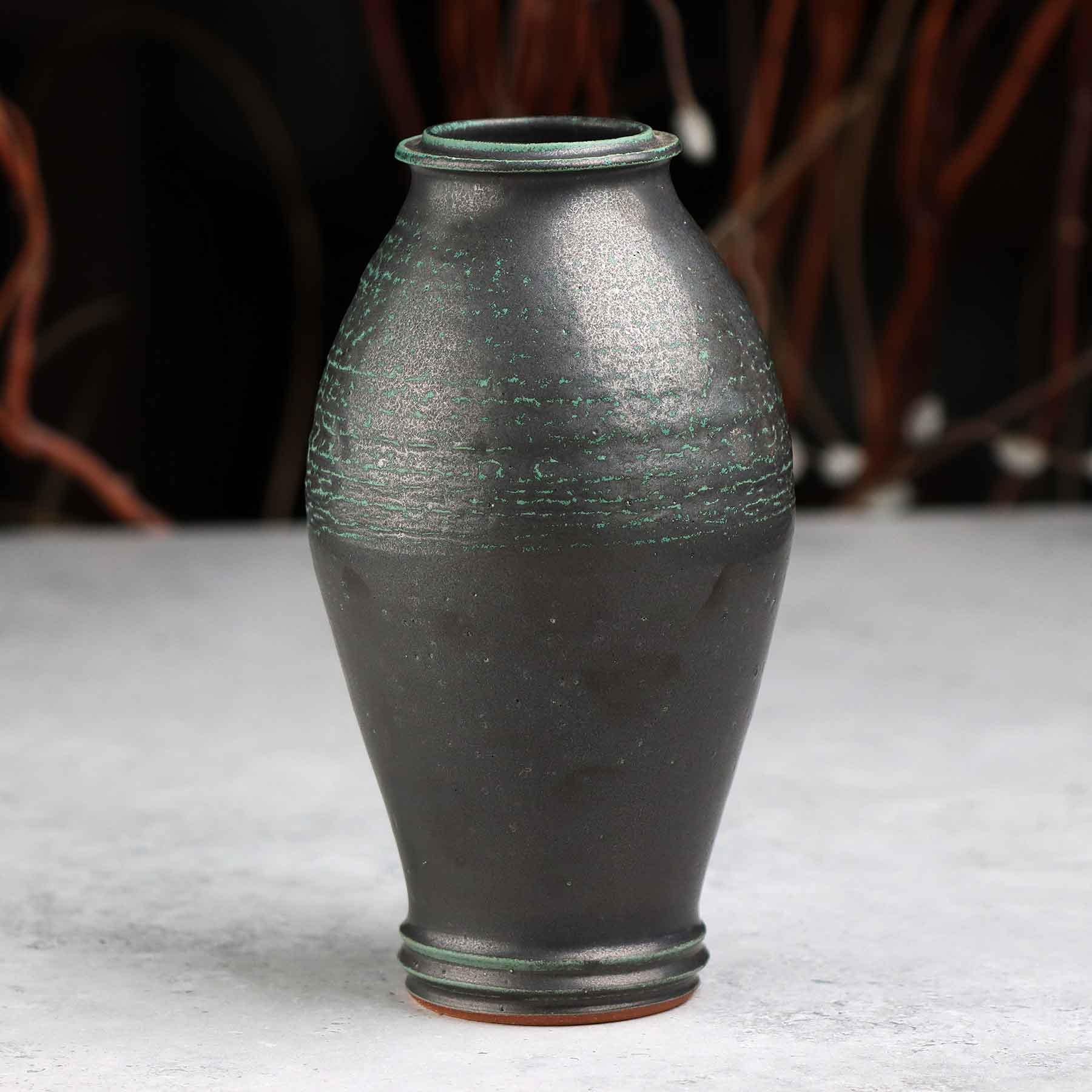 Textured Green Vase