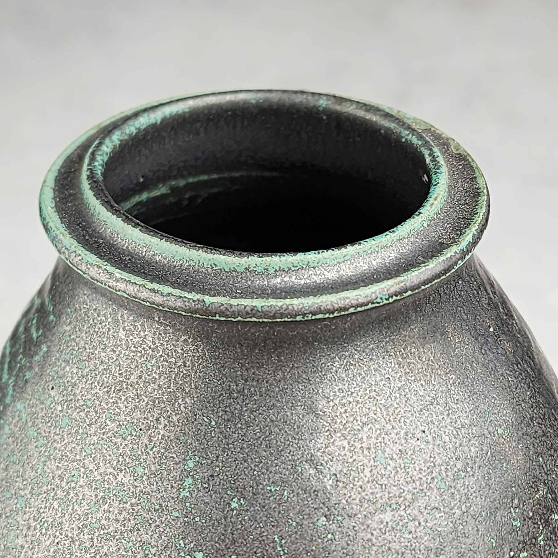 Textured Green Vase