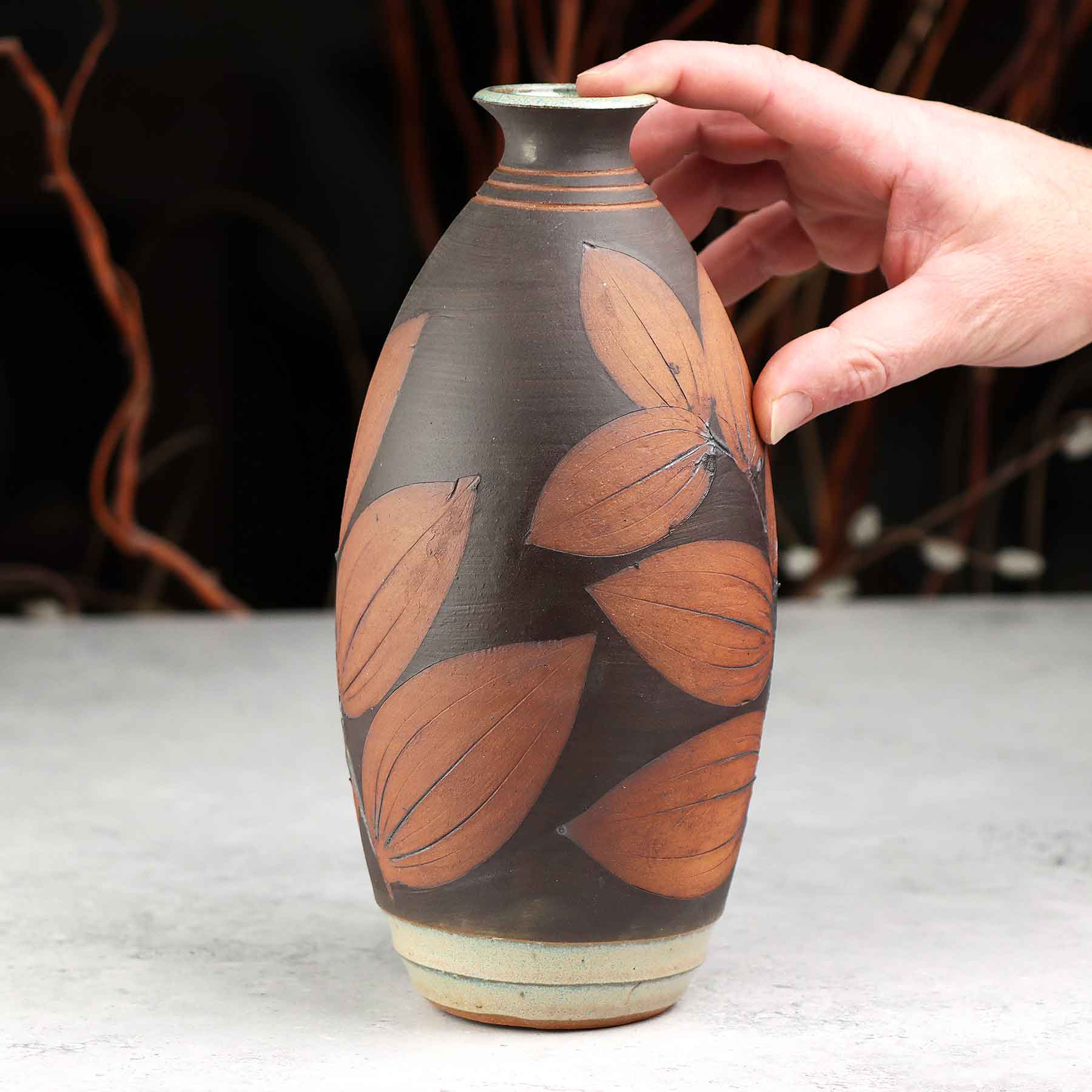 Botanical Relief Vase