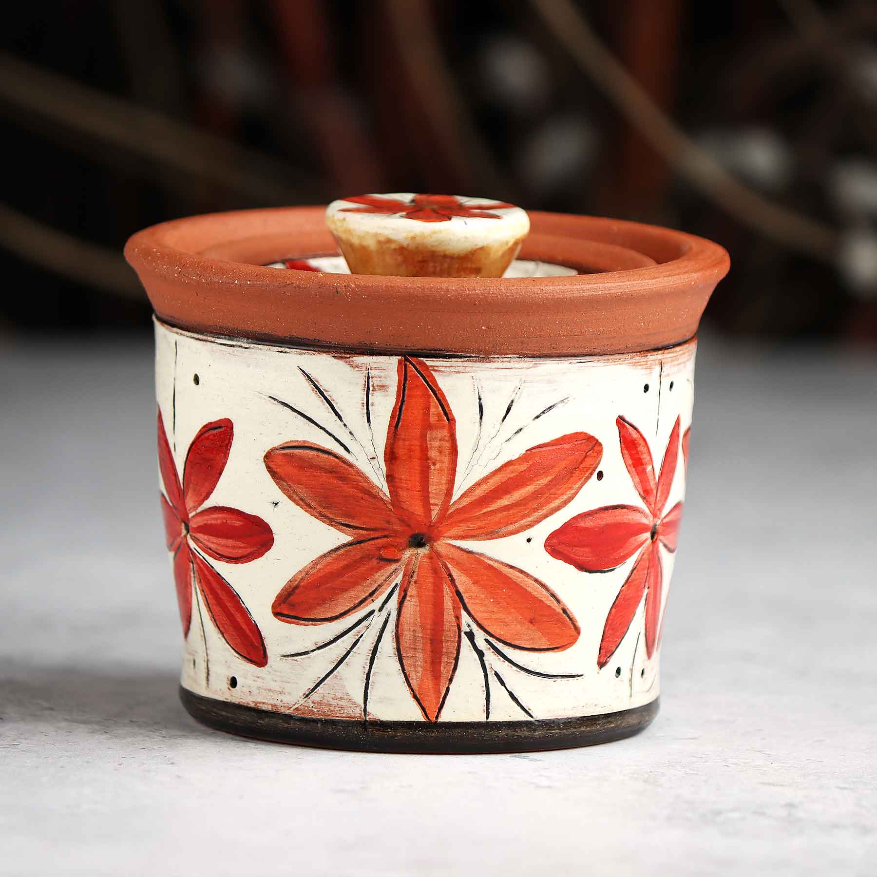 Brushwork Lidded Jar