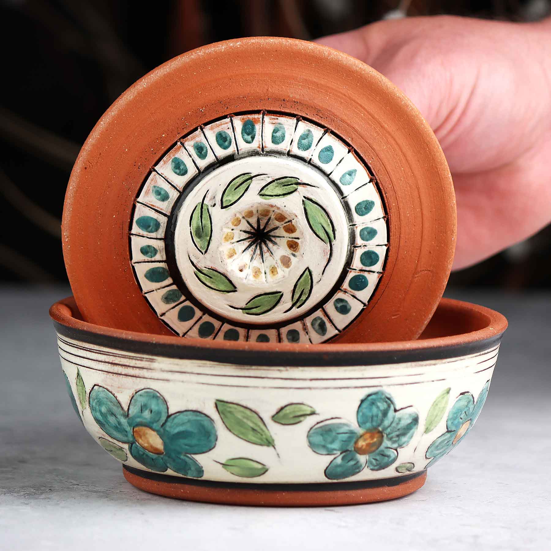 Brushwork Lidded Jar