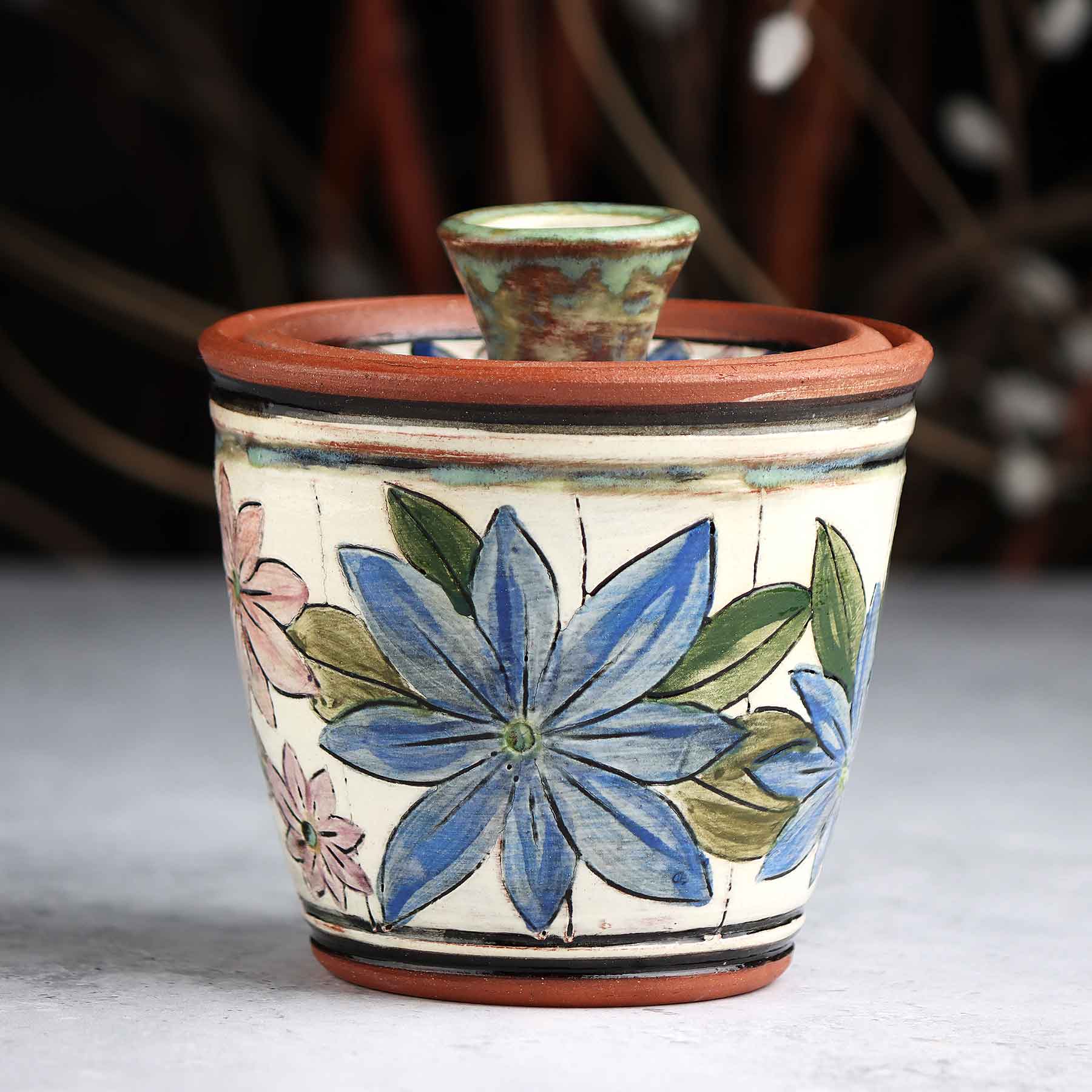 Brushwork Lidded Jar