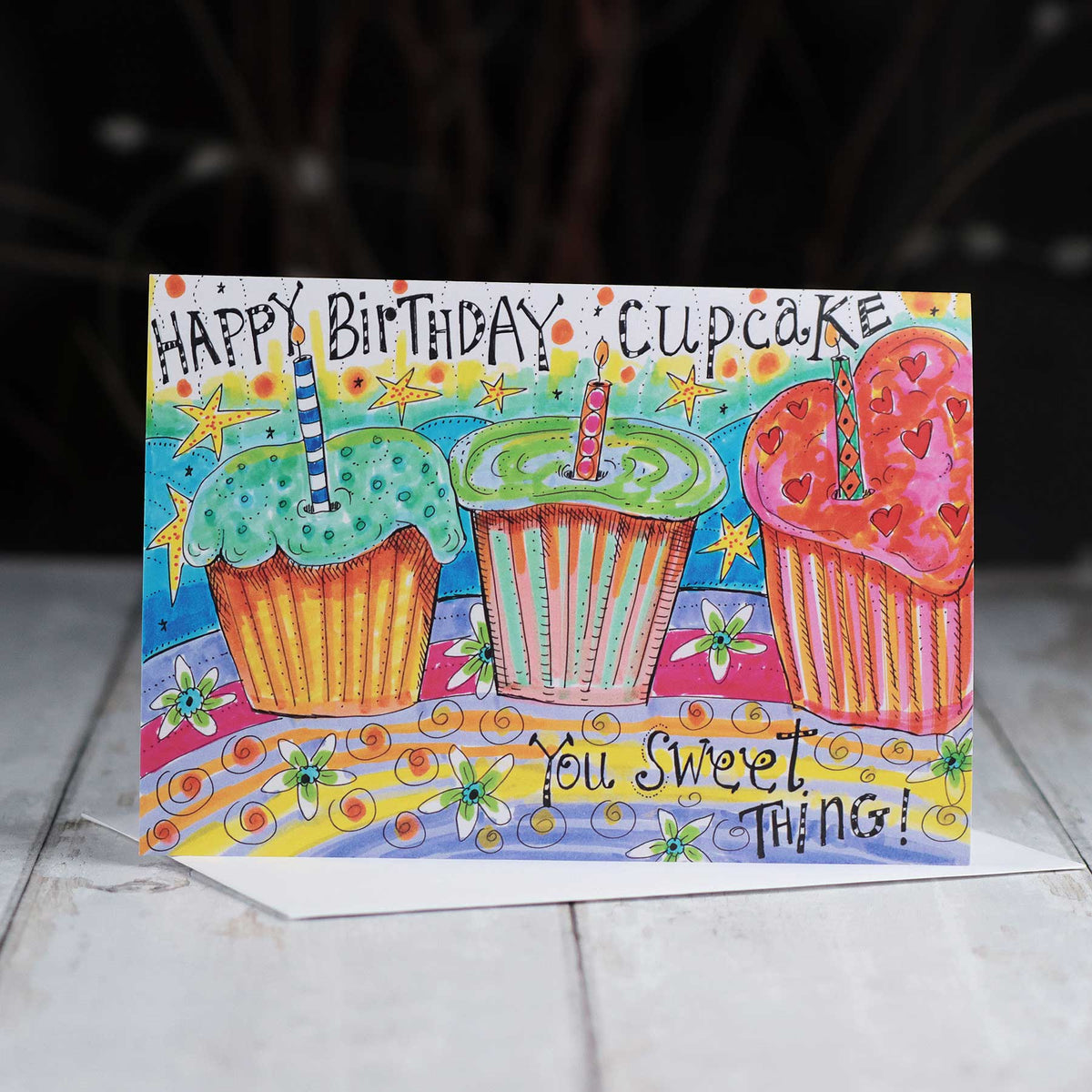 'Happy Birthday Cupcake' Card