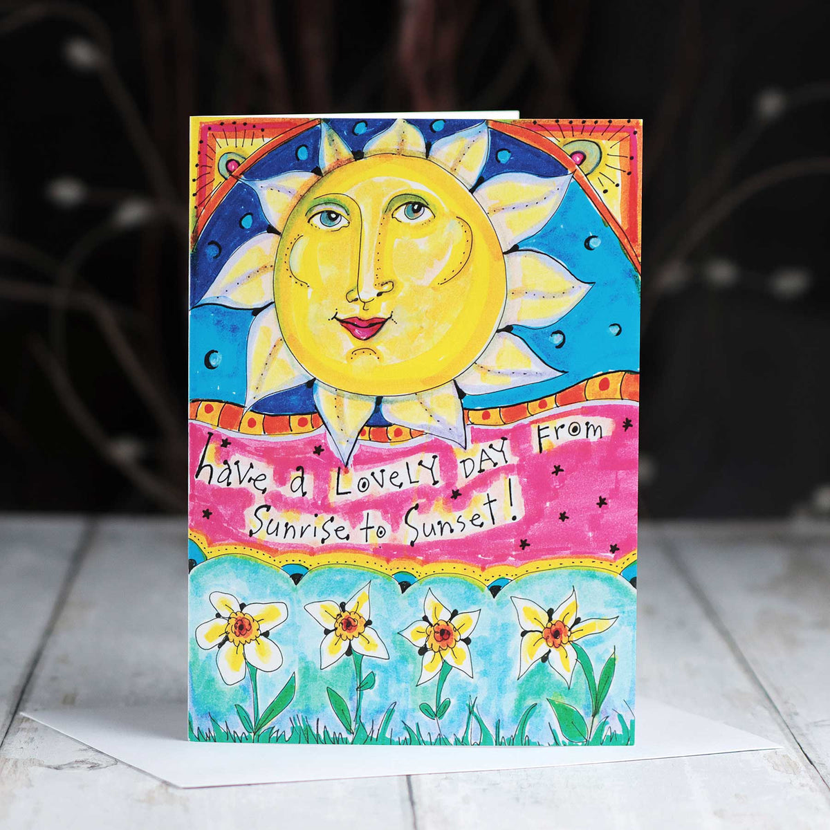 'Sun Face Daffodils' Card