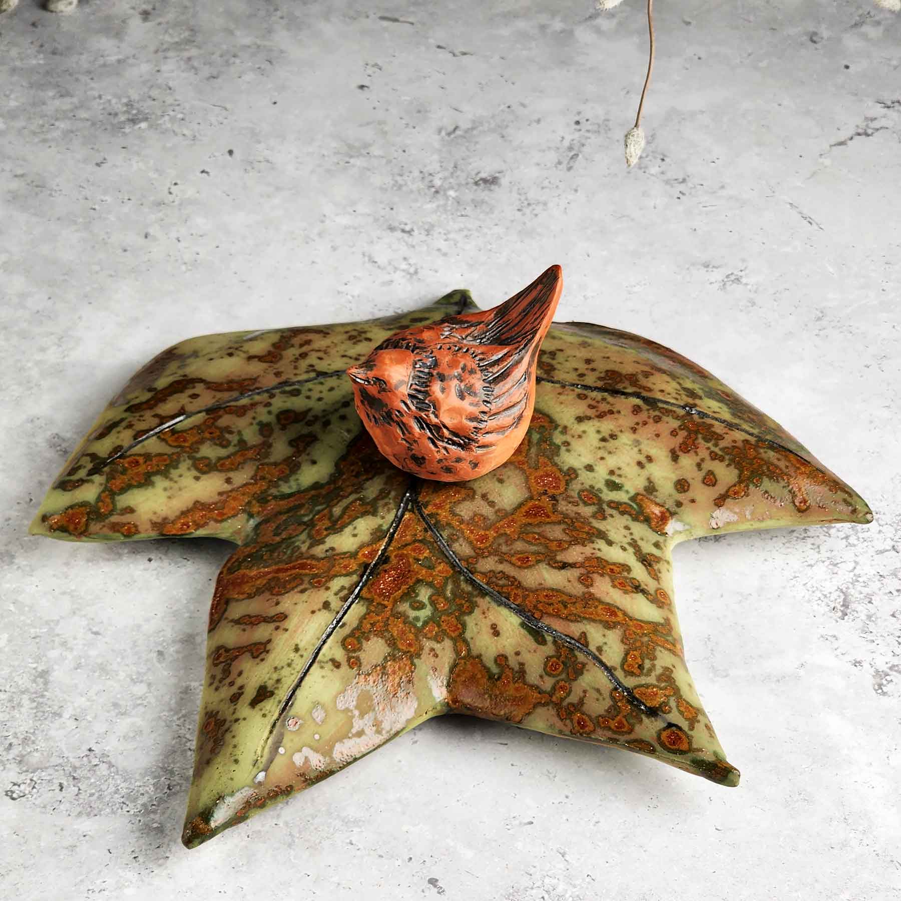 Poplar Leaf W Bird