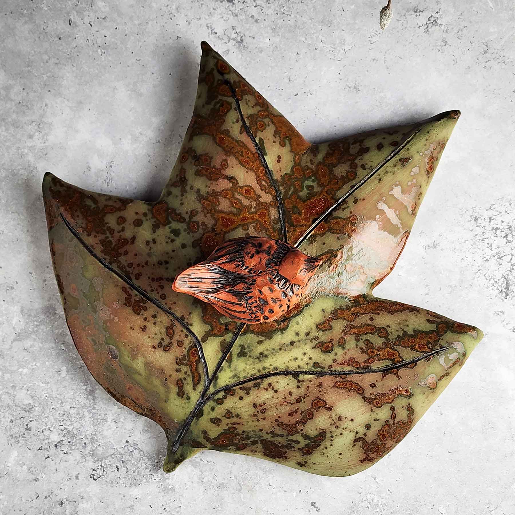 Poplar Leaf W Bird