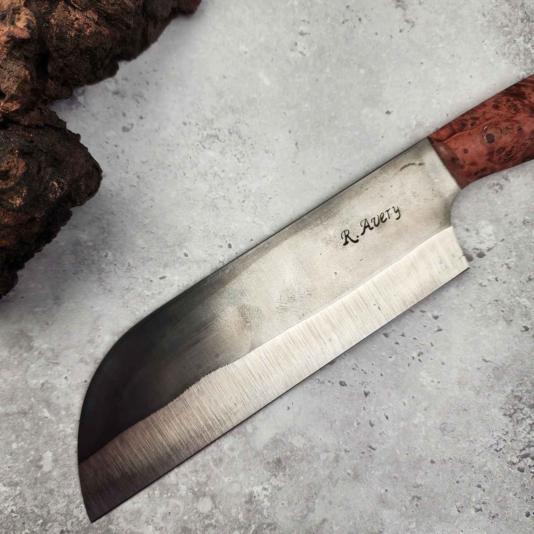 Red Maple Burl Sheepsfoot Knife