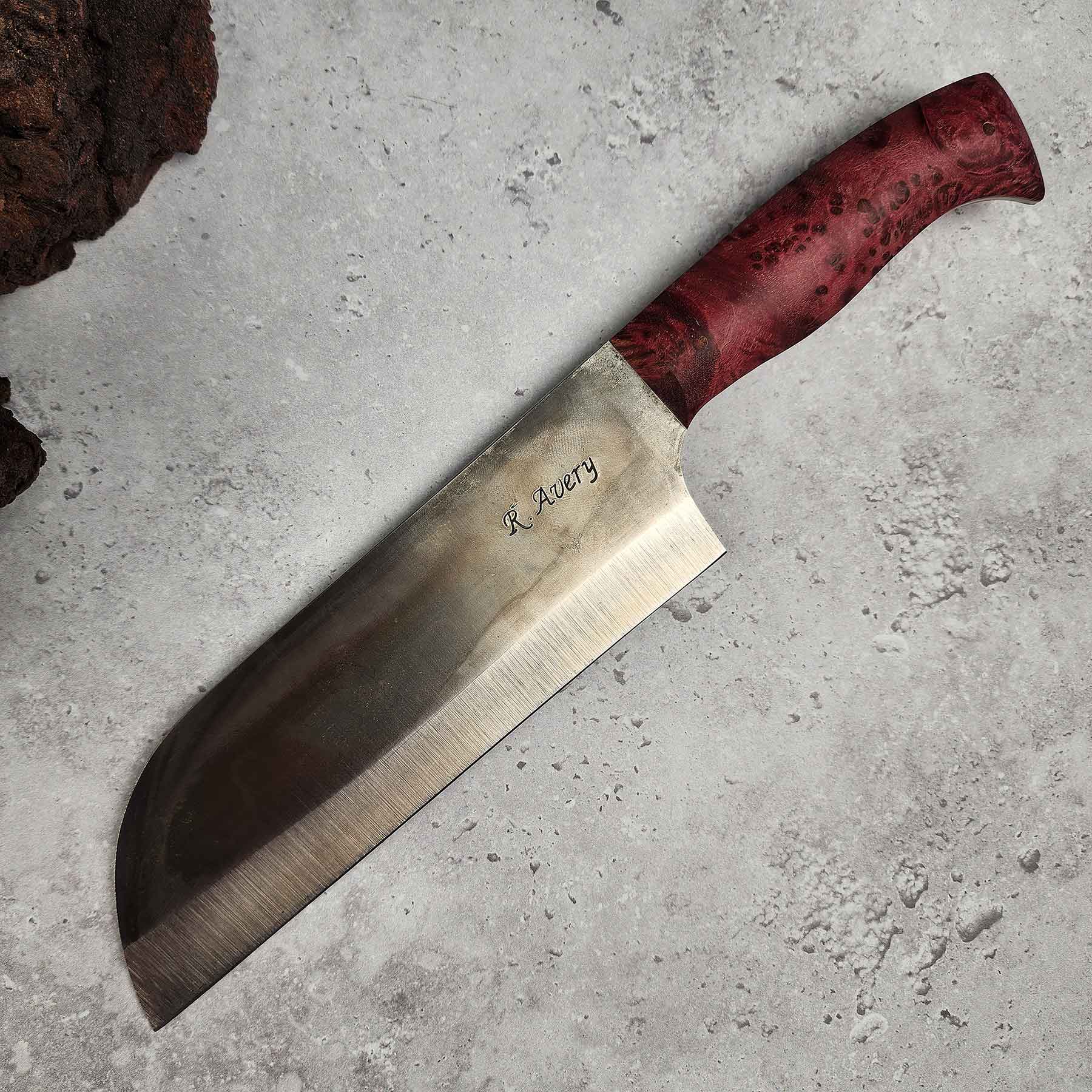 Red Maple Burl Sheepsfoot Knife