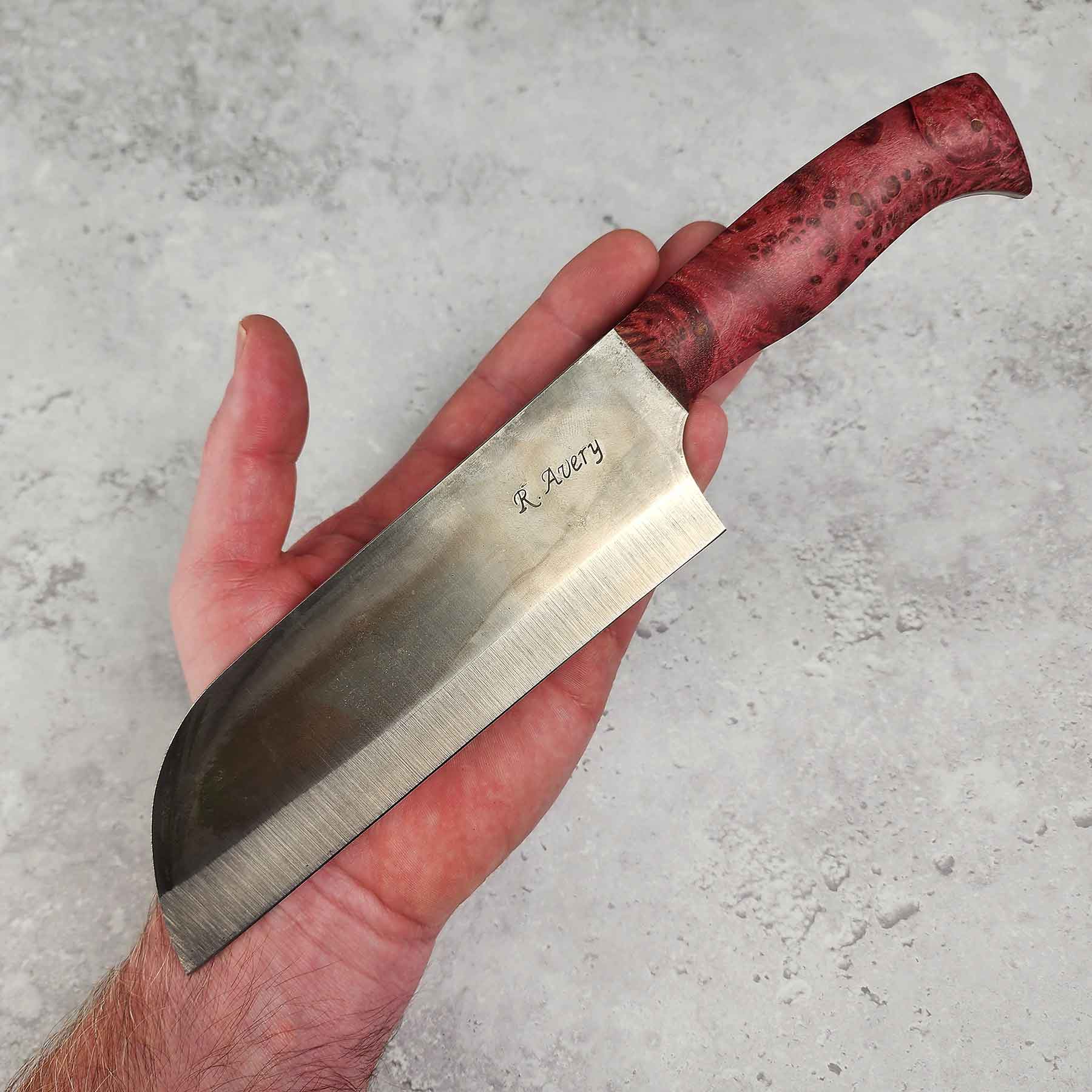 Red Maple Burl Sheepsfoot Knife