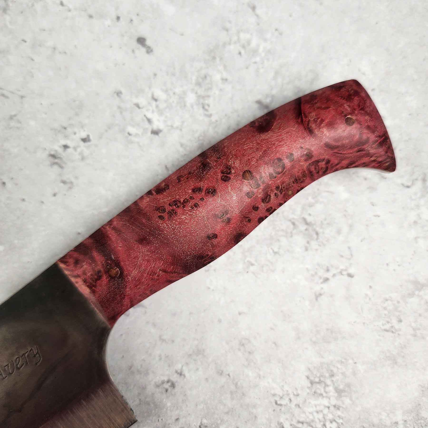 Red Maple Burl Sheepsfoot Knife