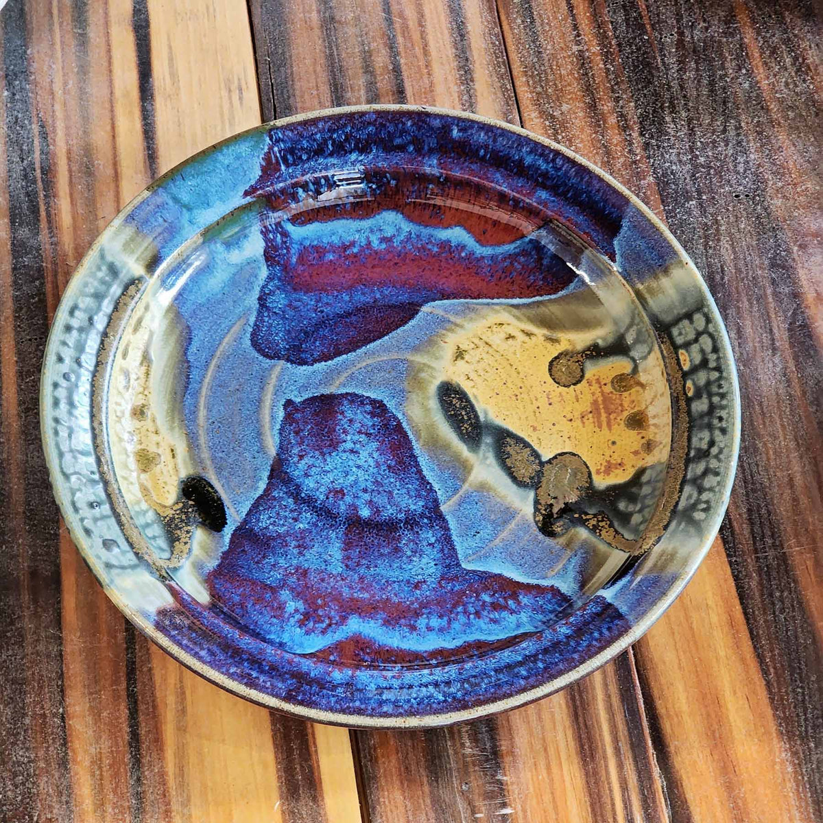Shallow Large Bowl in Mixed Ash
