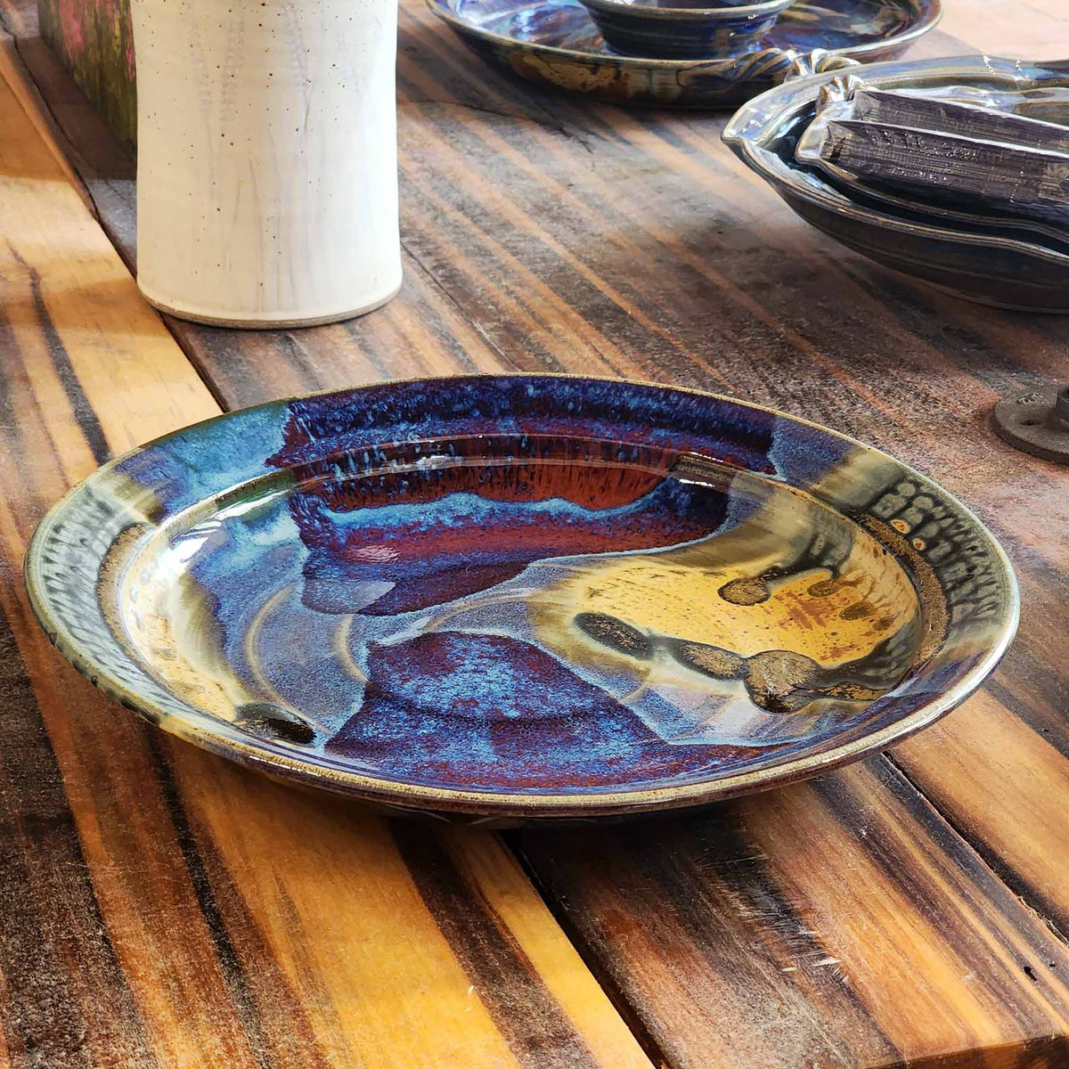 Shallow Large Bowl in Mixed Ash